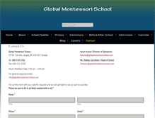 Tablet Screenshot of globalmontessorischool.com